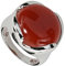 LaLuna Damenringe aus 925er Sterlingsilber, Orange, Sterling Silber, Karneol