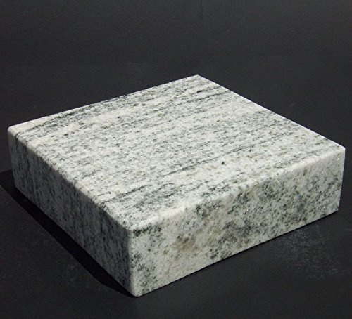 'designgrab Lampes et de Vase Socle Carré 20 x 20 x 6 cm en Granit viscont White
