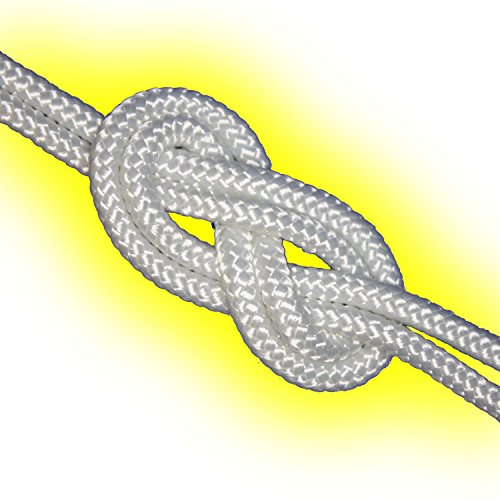 Handelsminister.com 5mm Leine PES-Seil Festmacher 490kg 10m weiß Polyester geflochten Tau Tauwerk Schot Reepschnur Flechtleine