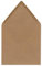 125 Quadratische Brief-umschläge Kraft-papier Vintage Braun Recycling - 15,5 x 15,5 cm - 120 g/m² Nassklebung ohne Fenster Marke Glüxx-Agent