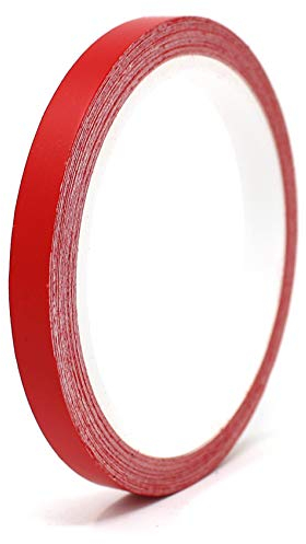 Finest Folia 10 Meter (0,79€/Meter) Glanz Zierstreifen Auto Motorrad Boot Modellbau Silber Chrom Dekorstreifen Seitenstreifen Klebestreifen (Rot Matt, 7mm Breite)