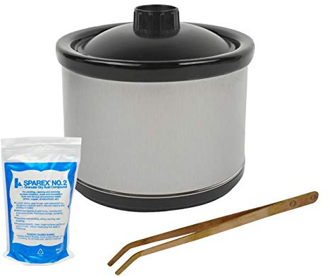 Kit completo de decapado de soldadura de joyería con compuesto de olla de pepinillos y pinzas de cobre