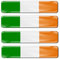 Biomar Labs® 4 x Aufkleber 3D Gel Silikon Stickers Irland Ireland Irische Flagge Fahne Flag Autoaufkleber F 12