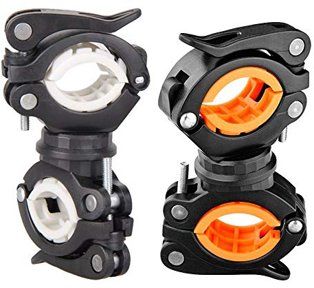 Fahrradlicht Halterung, 2Pcs Fahrrad Taschenlampe Halterung, 360° Drehbare Fahrradlenker-Lichthalter für Radfahren für Mountainbike