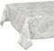 ANRO Tischdecke Wachstuch abwaschbar Wachstuchtischdecke Wachstischdecke Kreise Geometrie Weiß Silber 200x140cm mit Saum - Eingefasst