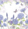 20 Servietten Wildblumen in flieder als Tischdeko mit Blumen für den Frühling und Sommer 33x33cm