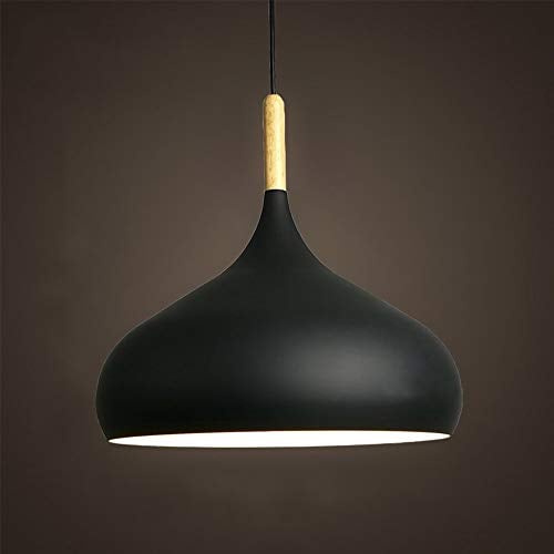 Mengjay Moderne Pendelleuchte E27 Industrial Vintage Pendelleuchte Deckenleuchte Hängeleuchte Kronleuchter für Loft Coffee Bar Schlafzimmer (Schwarz)