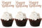 Unimall Global 24 Stück Happy Birthday Cupcake Toppers Roségold Geburtstag Torte Topper Happy Birthday Kuchendekoration Cake Toppers