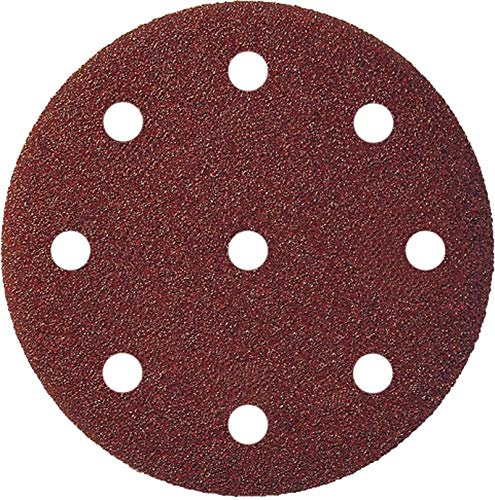 Klingspor PS 22 K Schleifscheibe/Klett Schleifscheiben Schleifpapier | Ø 125 mm (GLS 27) | 9 Loch | 50 Stück | Körnung/Korn: 80 (50 Scheiben)