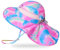 Basumee Kinder Sonnenhut Mädchen Sommerhut Strohhut Baby Sommermütze Bademütze mit Verstellbare Träger Cap 2-9 Jahre