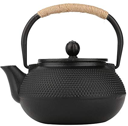 Cast Iron Teapot -800ml Japanese Style Cast Iron Kettle Teapot + Removable Infuser/Strainer Tea Pot
