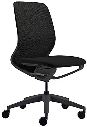 Sedus se:motion net, Drehstuhl, Bürostuhl, Mit Netzmembran Schwarz, Sitzpolster Schwarz, Höhenverstellbar 42-52.5cm, bis 130kg Belastbar, 23° Öffnungswinkel
