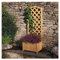tradefirst Freestanding Wooden Planter Box With Trellis, Rectangular Flowerpot With Lattice, Climbing Plants Trough, Flower Raised Bed Outdoor Garden Lattice Planter (H120cm x W45cm x D30 cm)