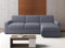 Vente-unique Ecksofa mit Schlaffunktion mit Matratze - Stoff - Hellgrau - FLAVIEN