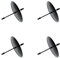 Anguxer Kerzenhalter Adventskranz, 4 PCS kerzenhalter, für Advent Weihnachts Tisch deko (6cm, Schwarz)
