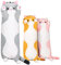 shownicer Plüschtier Katze Kuscheltier Stofftier Kawaii Katze Plüsch Kissen, Spielzeug Kätzchen Plüsch Wurfkissen, Geschenk für Kinder Mädchen 12+ Jahre (Grau, 90cm)