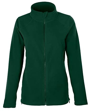 HRM 1202 Full-Zip Blouson Premium Micro Polaire I Veste Fonctionnelle Vêtements de Travail I Habits Femmes Haute Qualité et Durables, Vert Bouteille, 3XL Women's