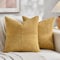 Fancy Homi 2 Packs, senfgelber dekorativer Kissenbezug für Wohnzimmer Couch, Bett, rustikale Farm-Boho-Heimdekoration, weicher Kord, Corss-Patchwork, strukturiert, Kissenbezug, 40x40 cm