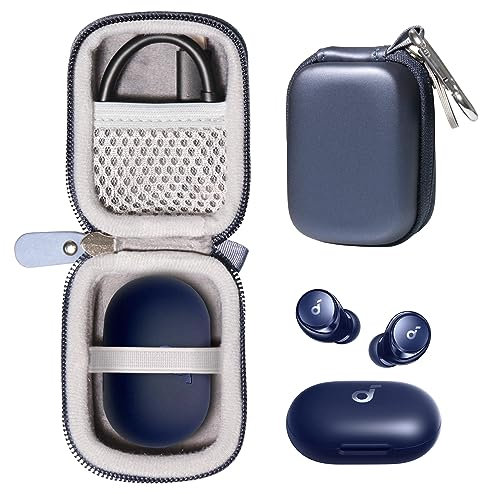 CaseSack Case for Anker Space A40 Auto-Adjustable Active Noise Cancelling Wireless Earbuds (Blue)