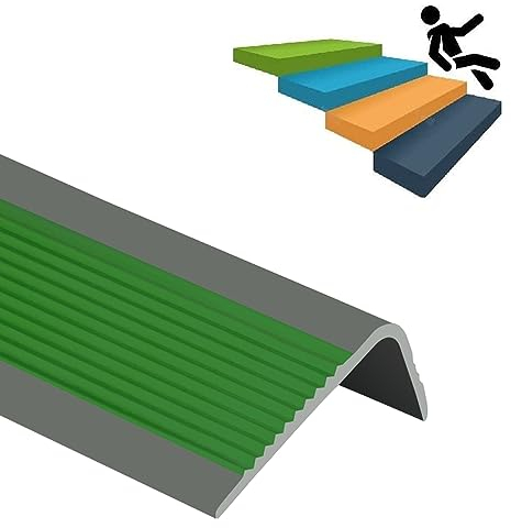 ROFBIHG Anti-Rutsch Treppenkante, PVC Treppenkantenprofil, PVC Selbstklebend Treppenkantenprofil, Klebstoff und rutschfest, Treppen Geeignet für Hotels/Kindergärten (Color : F, Size : 1.6m/63in)