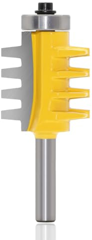 Mesee Fingergelenk Fräser Bit, 8mm Schaft Finger-Verleimfräser Wendbar Finger Klebstoff Gelenk Fräser Finger Joint Router Bit für Gravur Maschine Holzbearbeitung