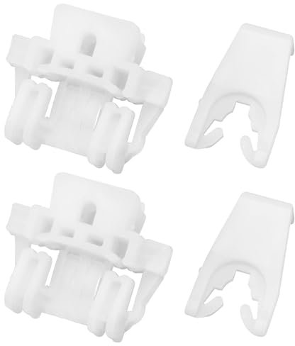 The Lord of the Tools Lot de 2 clips de fixation pour régulateur de vitre de portière avant gauche ou droite 7700842241 7700842240 Compatible avec Renault Clio II Blanc