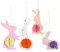 Osterdeko Wabenball 4 Stück Deko Ostereier Osterhase, Papier Wabenbälle, Bunte Wabeneier Ostern Hase Deko, Ostern Wabenball Ostereier Osterdeko zum Aufhängen, Osterdekoration Bastelset für Zuhause