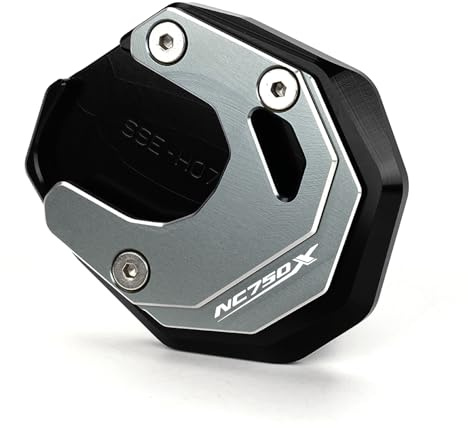 ZESIDIMO Für NC750X NC750 X NC 750X 2023 2022 2021 Motorrad zubehör Seitenstütze Vergrößern Ständer Verlängerung Splatte (Grau)