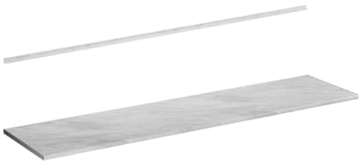 Vicco Plan de Travail Cuisine R-Line, Marbre Blanc, 240 cm