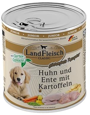 Landfleisch Junior Huhn & Ente & Kartoffeln mit Gartengemüse | 6X 800g