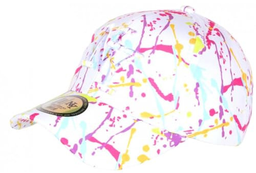 Hip Hop Honour Casquette Enfant Blanche Rose Tags Streetwear NY Paynter de 7 a 11 Ans - Taille Unique - Blanc