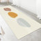 LIKE IT MORE Modern Teppich für Wohnzimmer, Schlafzimmer, Küche und Flur - Waschbarer Rutschfester Teppichläufer - Großer Teppich Läufer Beige Grau Blau Weiß 80x300 (Mond Dunkelgelb)