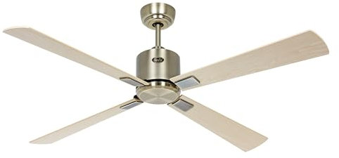 CasaFan ECO NEO III 132 WiFi Deckenventilator - Energiesparender & leiser Ventilator mit hochwertigen Holzflügeln | 6 Geschwindigkeiten inkl Fernbedienung | für Räume bis 25 qm & Schrägen bis 23°