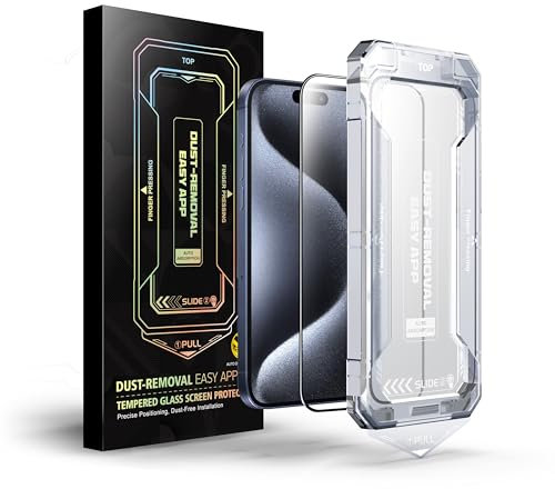 Protector de pantalla de vidrio templado 9H ShinEtsu para iPhone 15 Pro Max