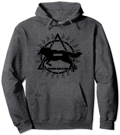 Theta Delta Wolf Fuchs Hund Pelzfell Kin Otherkin Therian Pullover Hoodie