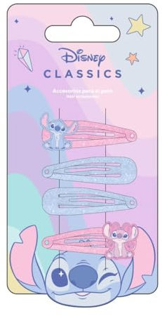ACCESSOIRES CHEVEUX CLIPS 4 PIÈCES STITCH