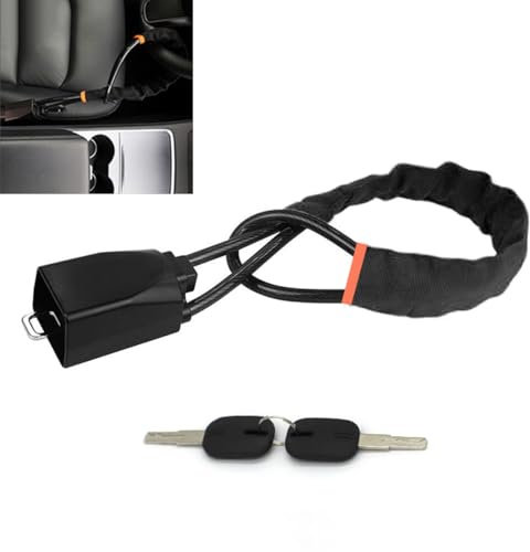 Spldsun Car steering wheel lock, anti-theft device for steering wheel lock, anti-theft device with double lock, can block your steering wheel and seat belts