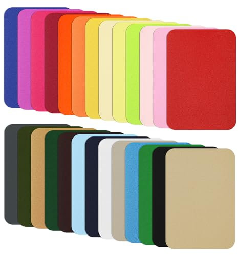 ZEYIYER 26 PCS Iron on Patches, 9.5 X 12.5 Cm Repair Patches for Clothing, Cotton Fabric Repair Tape for Clothes Hats Bag Shoes, Clothing Repair Decorating Kit(26 Colors)