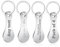 Personalised Shopping Trolley Token,4Pcs keyring,Stainless Steel Trolley Coin Removable Trolley Key for Releasing Supermarket Trolleys Shopping Trolley Token