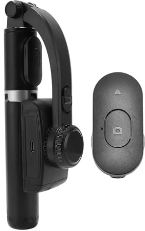 Handheld-Telefonstabilisator-Stativ, Gimbal-Stabilisator mit Selfie-Stick für Telefon, Tragbarer Handheld-Gimble mit Stativ und Fernbedienung für Handykamera