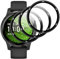 Verre Trempé pour Garmin Vivoactive 4s,3 Pièces Ecran Trempe [3D Incurvé Couverture Complète][Haute Sensibilité] [Sans Bulless] Verre de Protection