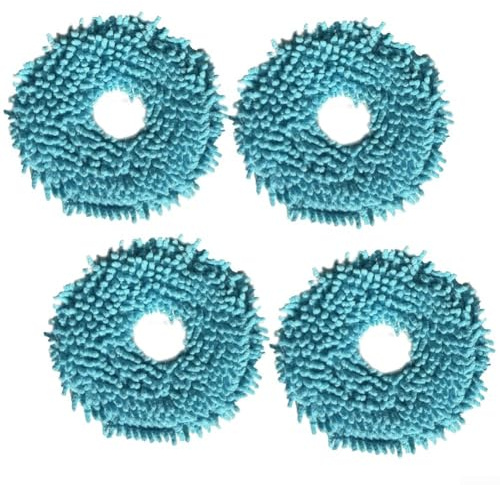 Para Conga 11090 Spin Revolute Robot Aspiradora Mopa Reemplazo de Paño 4 Pack de Trapos de Limpieza de Microfibra
