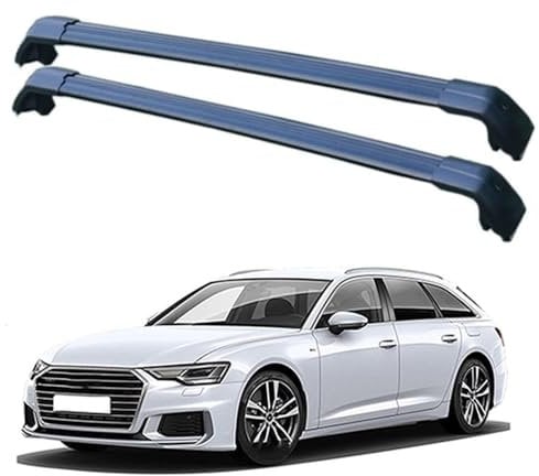 GWENP Auto Dachträger Dachreling für A-UDI A6 Avant (C8, 4A5) 2018-2023, Dach Gepäckträger aus Abschließbar Aluminium,Black