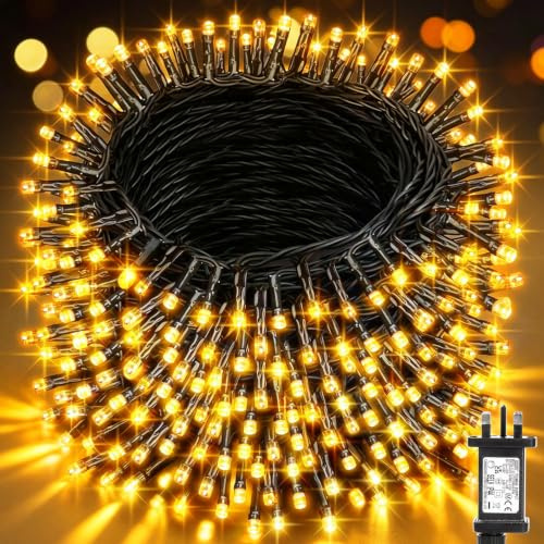 JTSIOV 30M 300LED Christmas Lights Indoor/Outdoor, 8 Modes Christmas Tree Lights, Waterproof Xmas Lights Mains Powered for Bedroom, Garden, Party, Wedding, Christmas Decorations