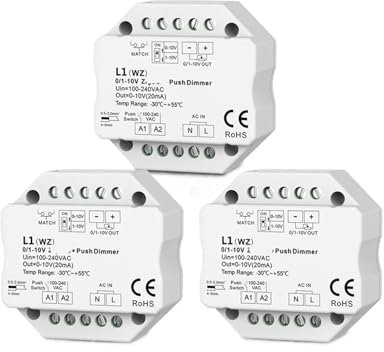 Modulo interruttore dimmer LED a pressione 0/1-10 V CA 110 V 220 V(3 Pieces)