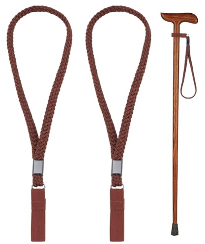 HOBBIESAY Dragonne de poignet en nylon extensible élastique pour canne de marche pour personnes âgées pour béquilles, randonnée, marche, rééducation