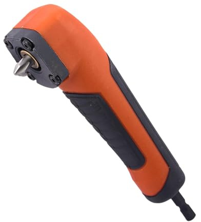Right Angle Drill Bit Corner Adapter, Right Angle Impact Driver for 18V Electric Screwdriver Repair 90 Degree Corner Device ABS Handle Electric Screwdriver Socket Holder Drill Attachment(Orange)