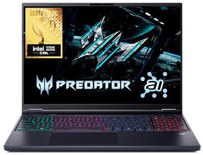 Acer Predator Helios Neo 16 I PC Portable Gaming 16 WQXGA I NVIDIA GeForce RTX 5070 Ti I Intel Core Ultra 9 275HX I 32Go RAM I 1To SSD I Windows 11 Home I Noir I Clavier FR AZERTY I PHN16-73-96ER