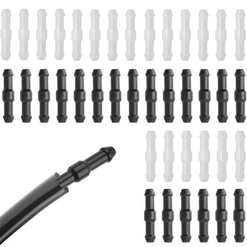 CLKE 40 pezzi raccordi per tubo di tergicristallo, adattatore per tubo da 5 mm, durevole e resistente alla corrosione, adatto alla maggior parte dei tubi per laviaccio per auto