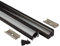 tktrading24 A20 LED Aluprofil Schwarz Eckprofil 30° 2x Endkappen